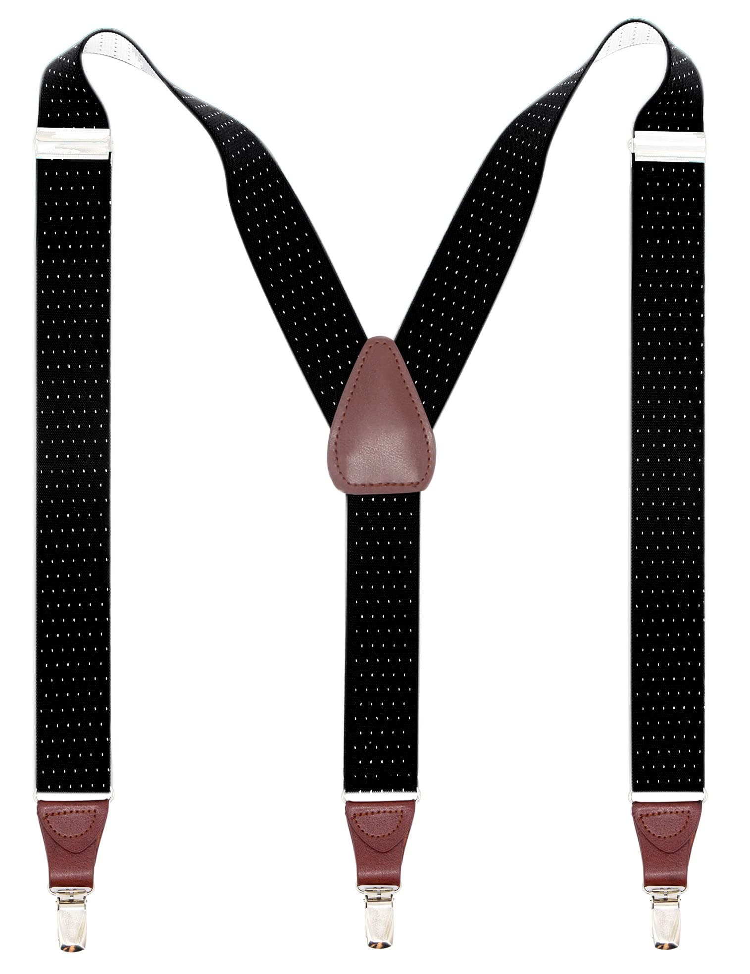Men’s Y-shape 1.4 Inch Suspender -3 Metal Clips, Elastic Straps