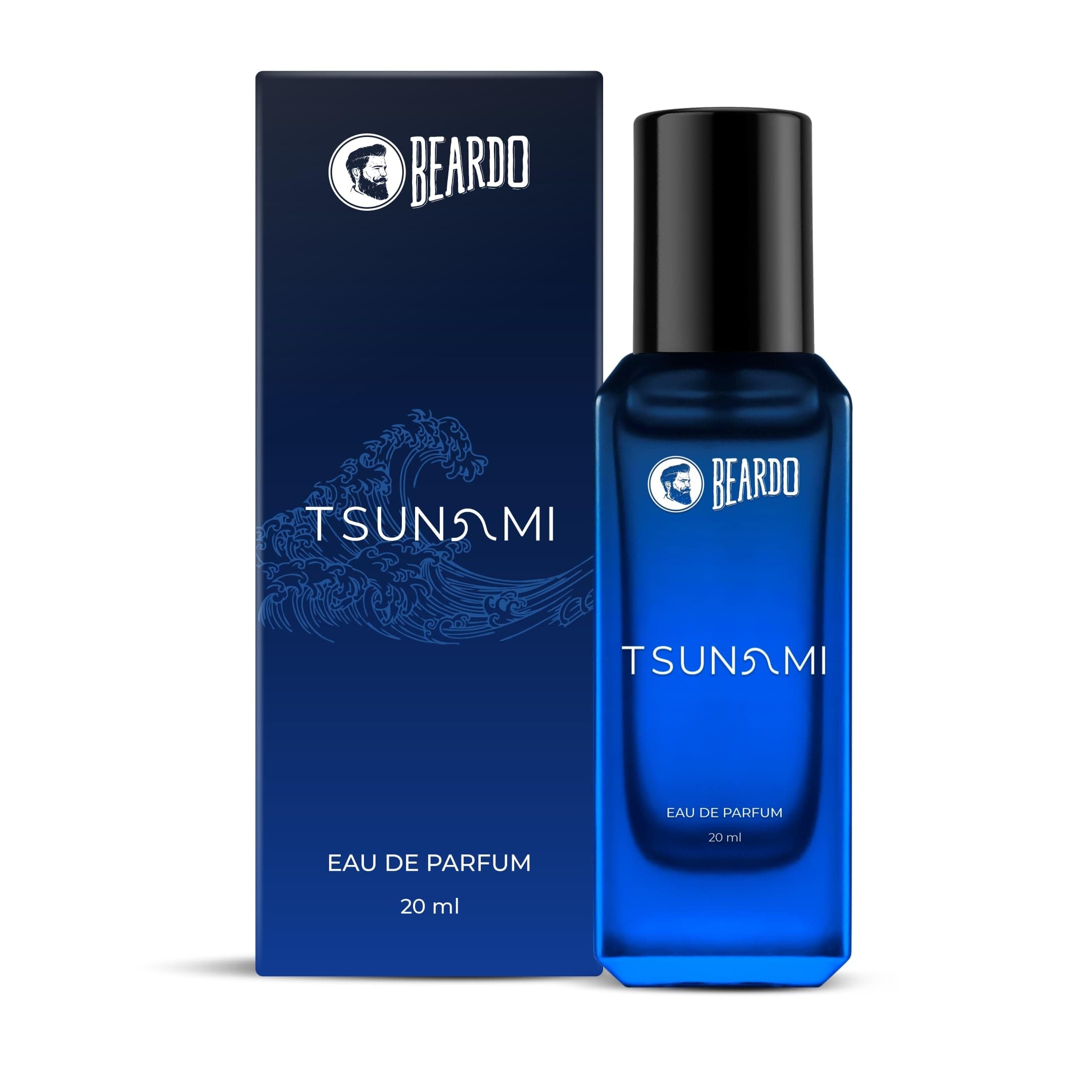 BEARDO Perfume For Men - TSUNAMI, 20 Ml | Intense Fresh - Marine Aromatic Notes | Strong Long Lasting Mens Perfume | Eau De Parfum Men | Gift For Men | Gift For Friends
