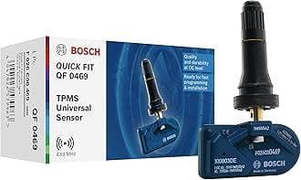 Bosch F026C00469 - QF0469 - Programmable QUICK FIT TPMS sensor - Tyre pressure sensor with black rubber valve - 433.92 MHz