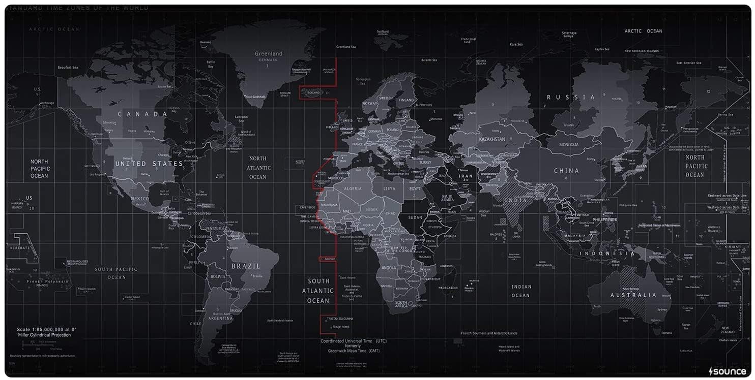 Sounce Gaming Mouse Pad, Large Extended Desk Mouse Pad, Non-Slip Spill-Resistant Mousepad with Special-Textured Surface, Anti-Fray Stitched Edges for Gamer/Office/Home 900L x 400B x 2H mm (Black)