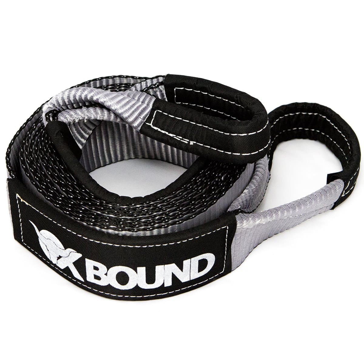 OxBound Premium Tow Strap - Heavy Duty Towing Recovery Strap : 3" x 20' with 30,000 lb capacity (Gray)