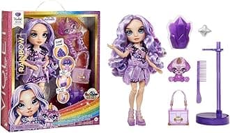 Rainbow High Fashion Doll with Slime & Pets - Violet (Purple) - 11" Shimmering Slime Doll Magic Pets Fashion Accessories - Kids Toy - Ages 4-12