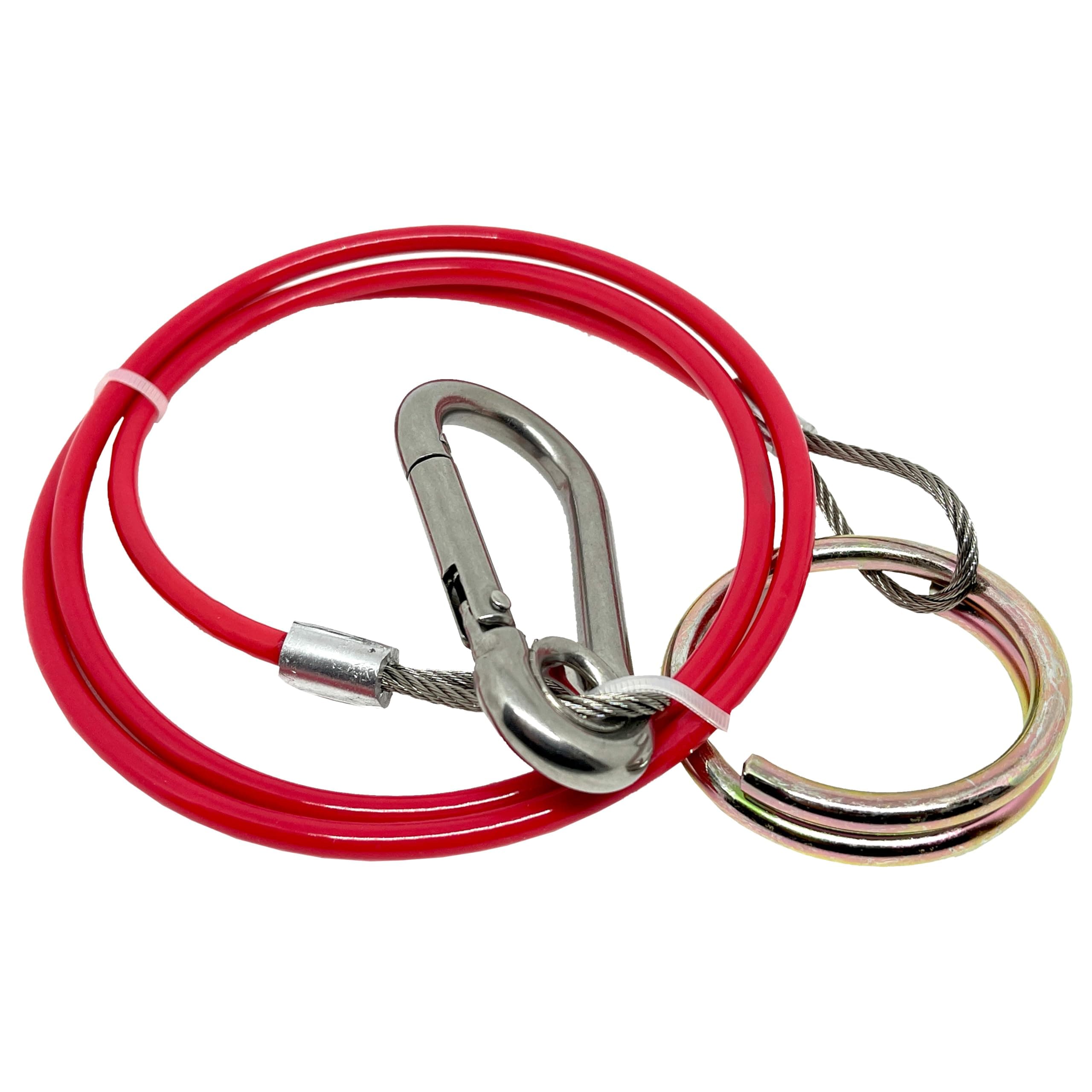 Double Dragon Heavy Duty Trailer Caravan Breakaway Break Away Cable, Durable, Williams Caravan Horsebox Boat Plant Coupling Safety Cable, Burst Ring, 1M Stainless Steel Cable, Pull-off Force ≥ 400kg