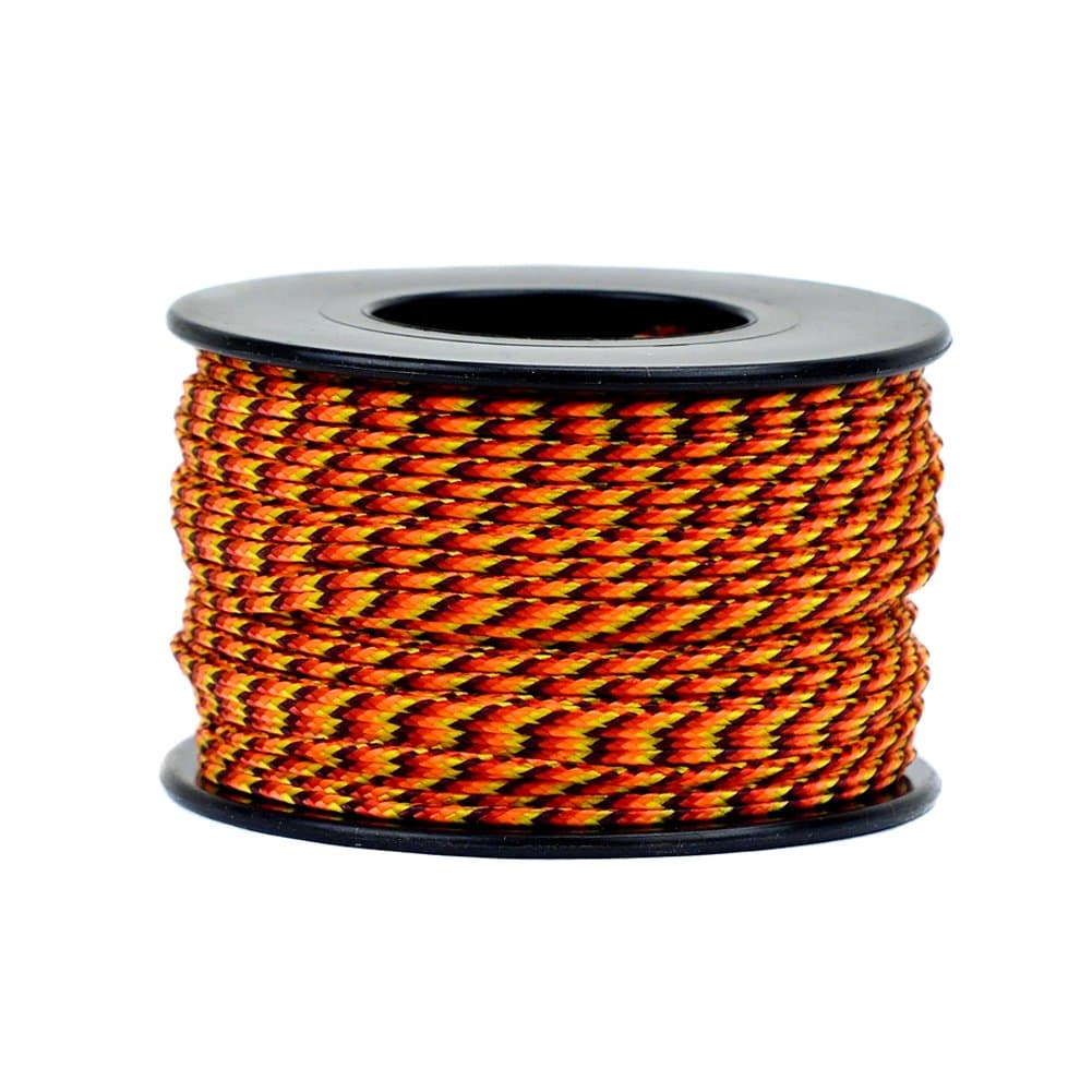 Micro Sport Cord 1.18mm X 125 Ft Small Spool Lightweight Braided Cord (Fireball)