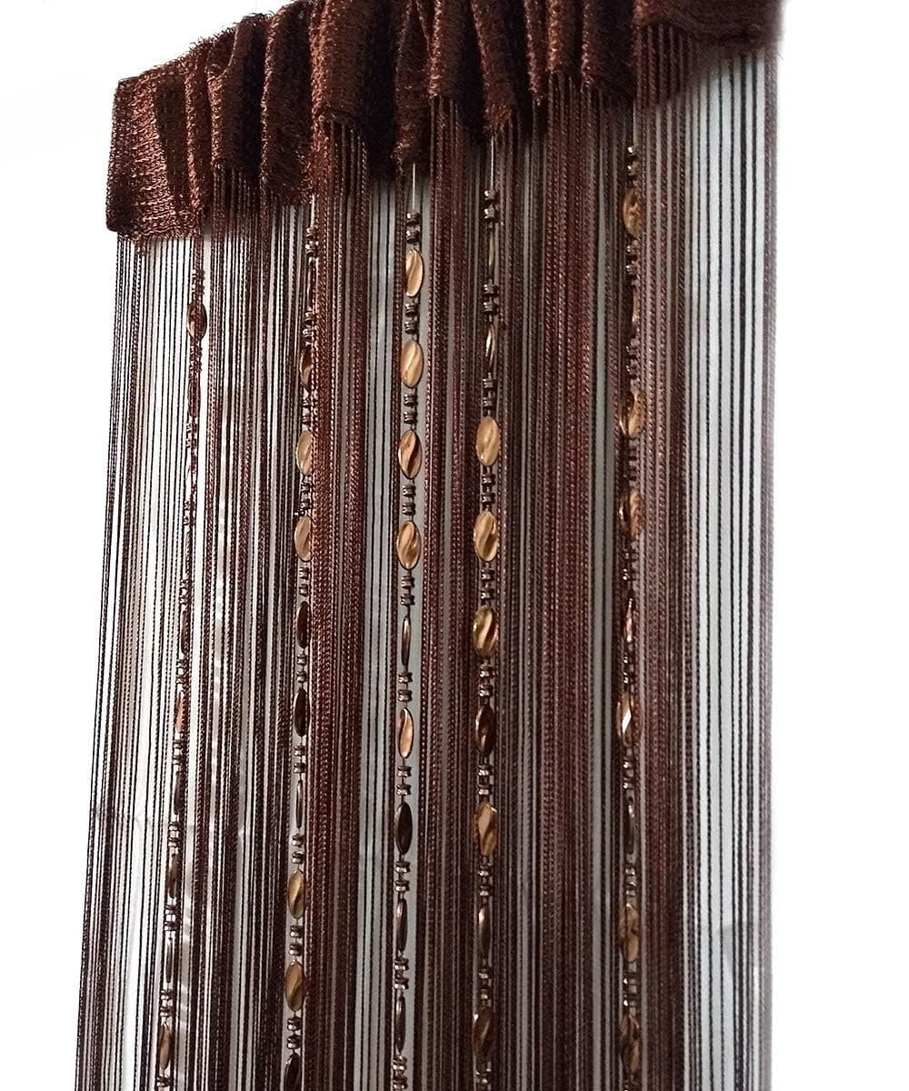 ave split 100cmX200cm Decorative Door String Curtain Beads Wall Panel Fringe Window Room Divider Blind for Wedding Coffee House Restaurant Parts Door Divider Beads Tassel Screen Decoration (coffee25)