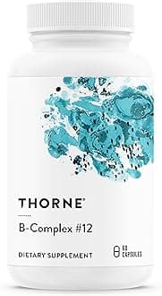 THORNE - B-Complex #12 - Vitamin B Complex with Choline Supplement - Supports Cellular Energy Production & a Healthy Nervous System* - Third-Party Certified - Gluten, Dairy & Soy-Free - 60 Capsules