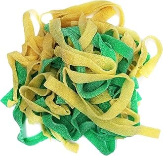 Sour Every Flavor Mixed Gummy Belts Candy 1 Pound (Mango-Green Apple)
