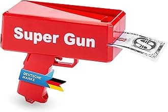 Super Money Gun Toy Money Gun Party Revolver Shoots Fake Dollar Banknotes for Supreme Fun