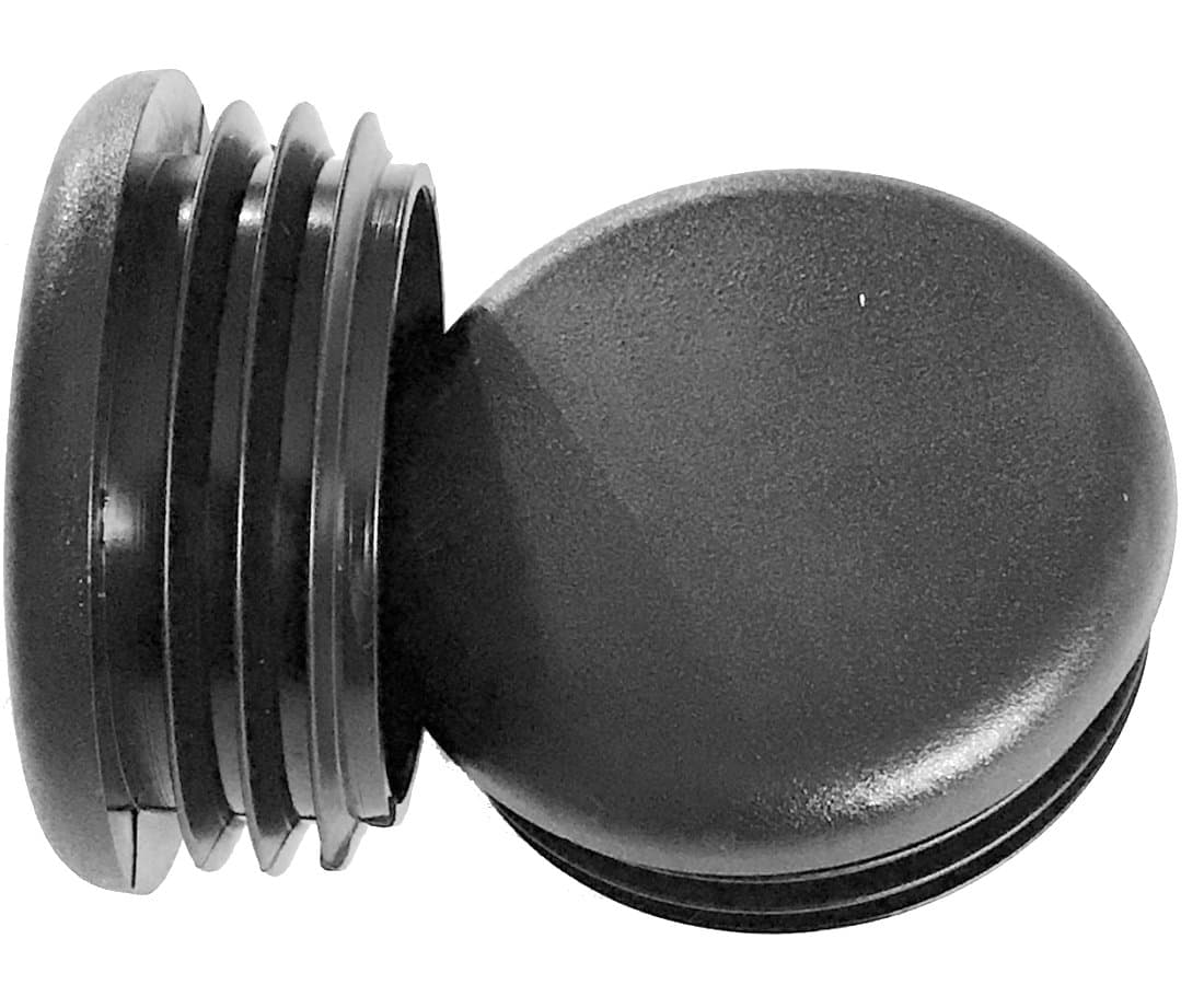 (Pack of 4) 2-1/4" Round Plugs (10-14 Ga 1.99" to 2.08" ID) || 2.25 Inch OD Black Plastic End Caps | Office and Patio Furniture Finishing caps | Fitness Eqpt End Caps | Fencing Post Inserts | by SBD