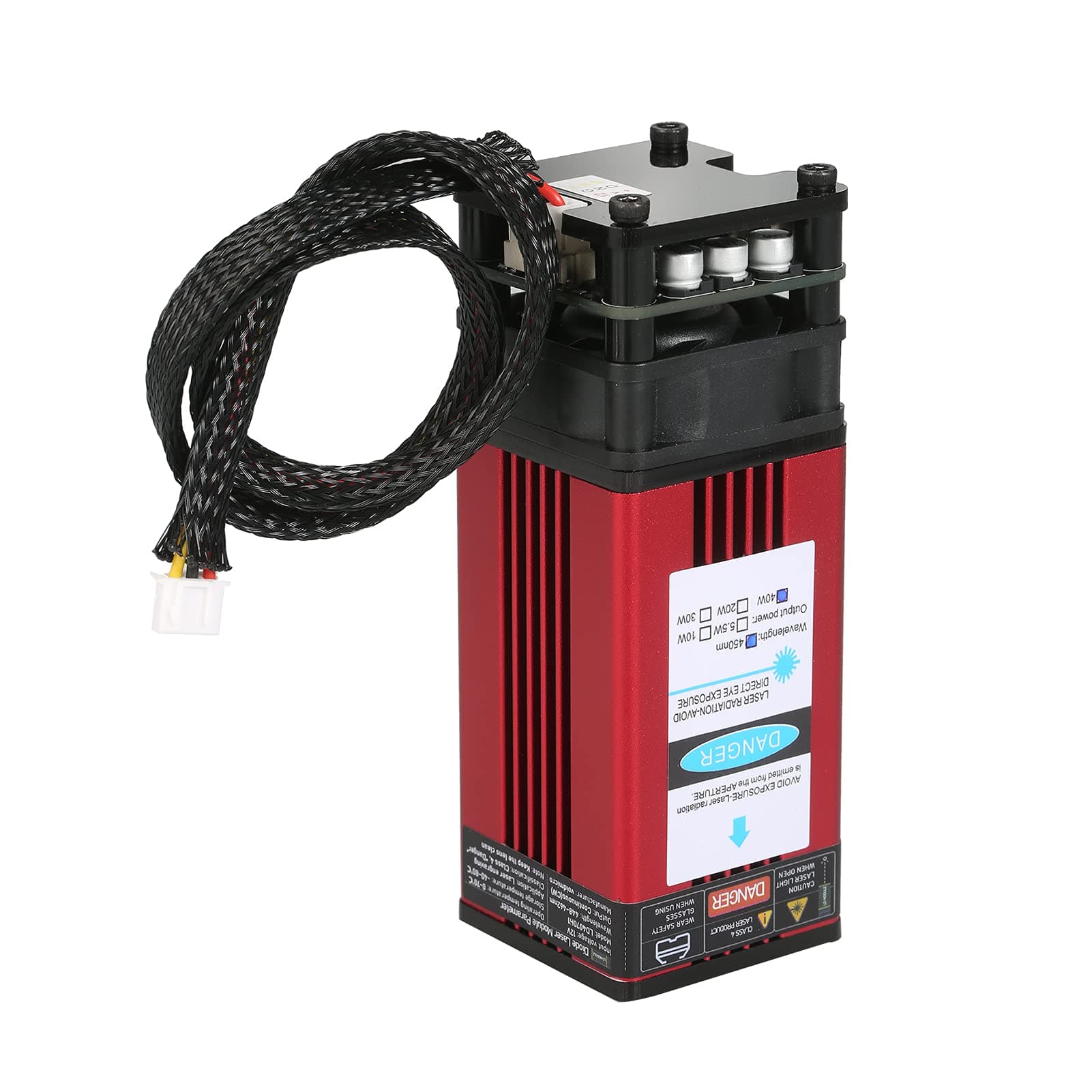 40W Laser Module 450nm Engraving La-ser He-ad High Precision Engraving Metal Wood for Laser Engraving Machine CNC Router Cutting Machine