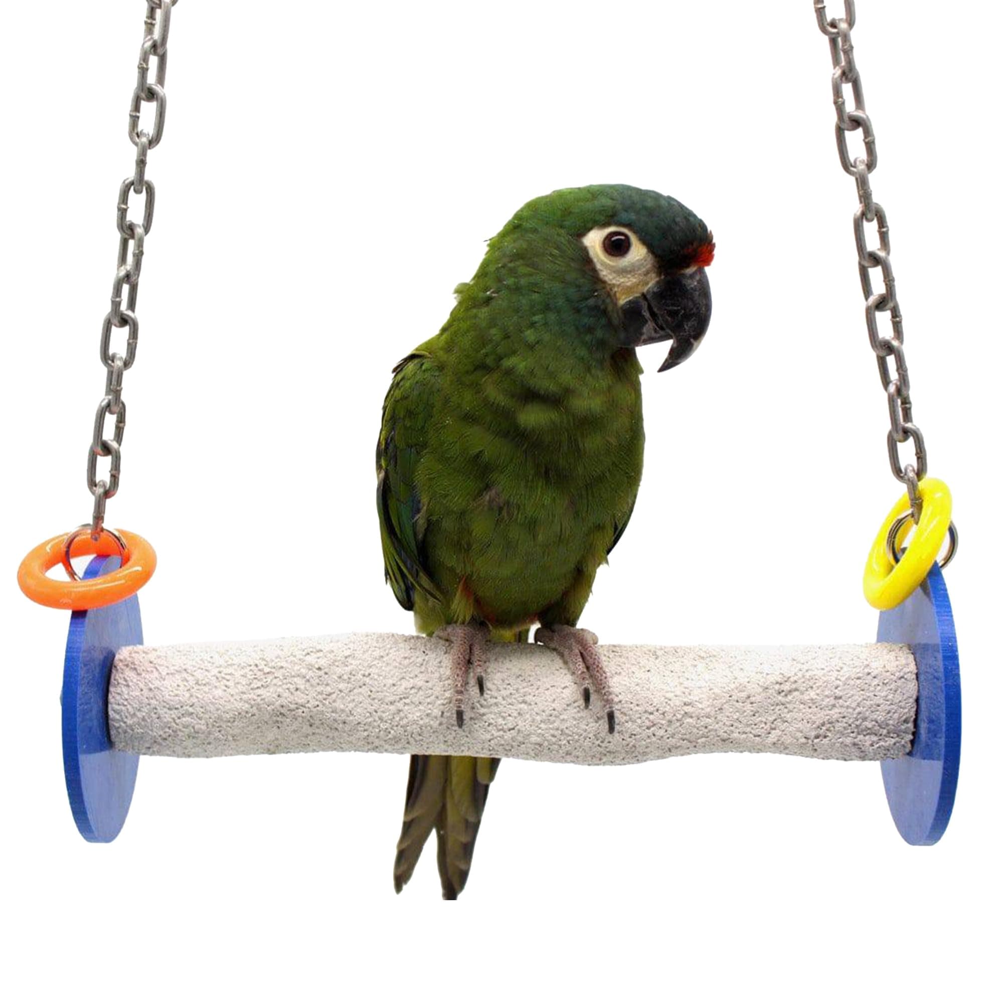 Sweet Feet and Beak Roll Swing Perch for Birds, Keeps Nails & in Top Condition Stimulate Leg Muscles - Safe & Non-Toxic, For Cages- X-Small, Blue