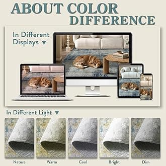 Lahome Modern Abstract Washable Rug 13x17cm Soft Non Slip Stain Resistant Faux Wool Rug for Bedroom Dining Room Kids Room Playroom