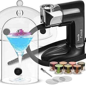 homia Smoking Gun Wood Smoke Infuser - Universal Kit, 14 PCS, Smoker Machine with Accessories and Wood Chips - Cold Smoke for Food and Drinks - Gift for Man