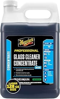 Professional Glass Cleaner Concentrate D12001, Professional Strength Glass Cleaner for a Streak-Free and Residue-Free Shine, Sprays on for Easy Application, 1 Gal