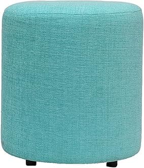Siwa Style Barrel Round Turquoise Blue Pouffe-15 Inch Diameter -17 Height Inch -30466