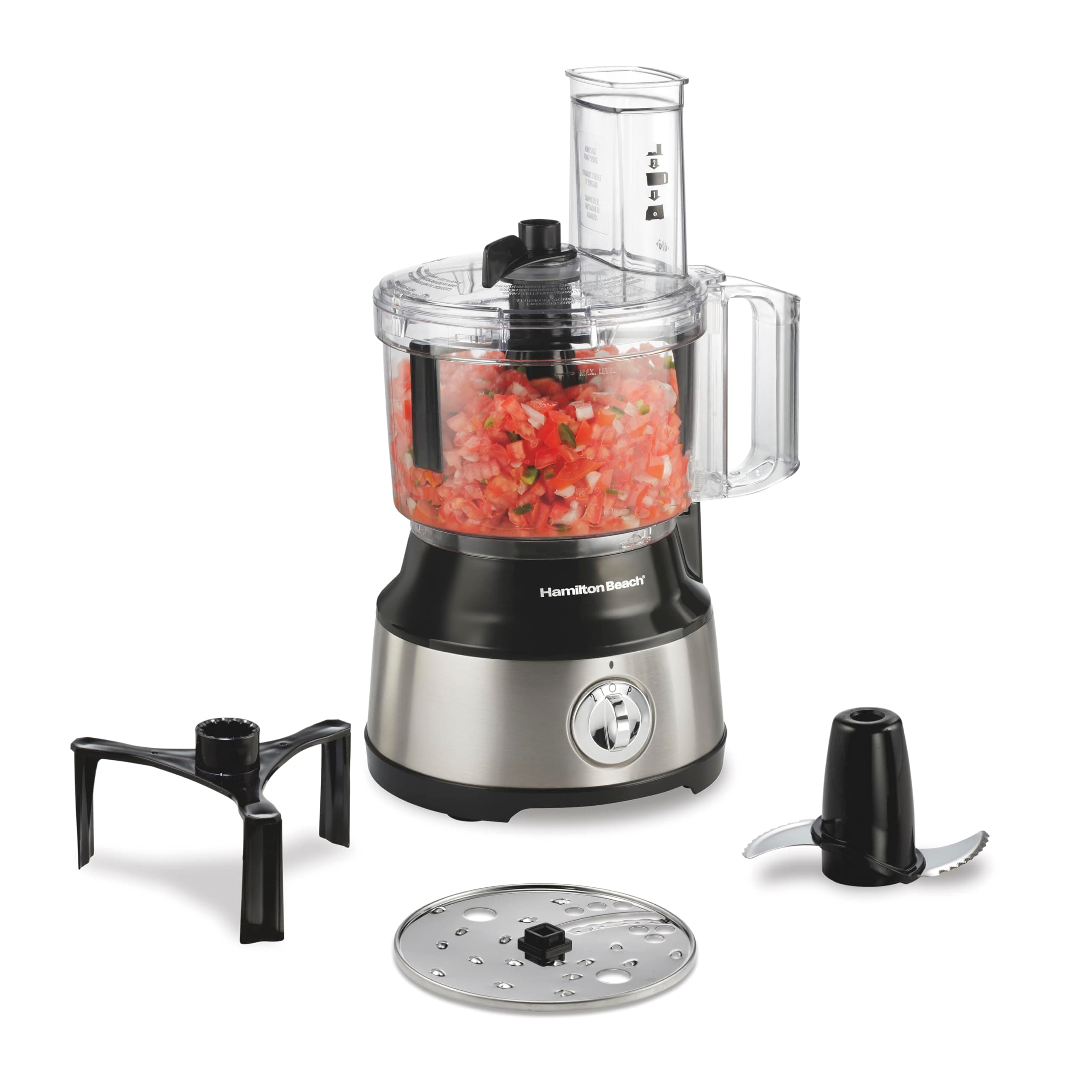 Hamilton Beach 10-Cup Food Processor, With Bowl Scraper (70730),450 Watts, Black