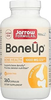 Jarrow Formulas BoneUp for Bone Density - Vitamin D3 and K2, Calcium Support, 360 Capsules, Provides Skeletal Nutrition, Up to 60 Days Supply
