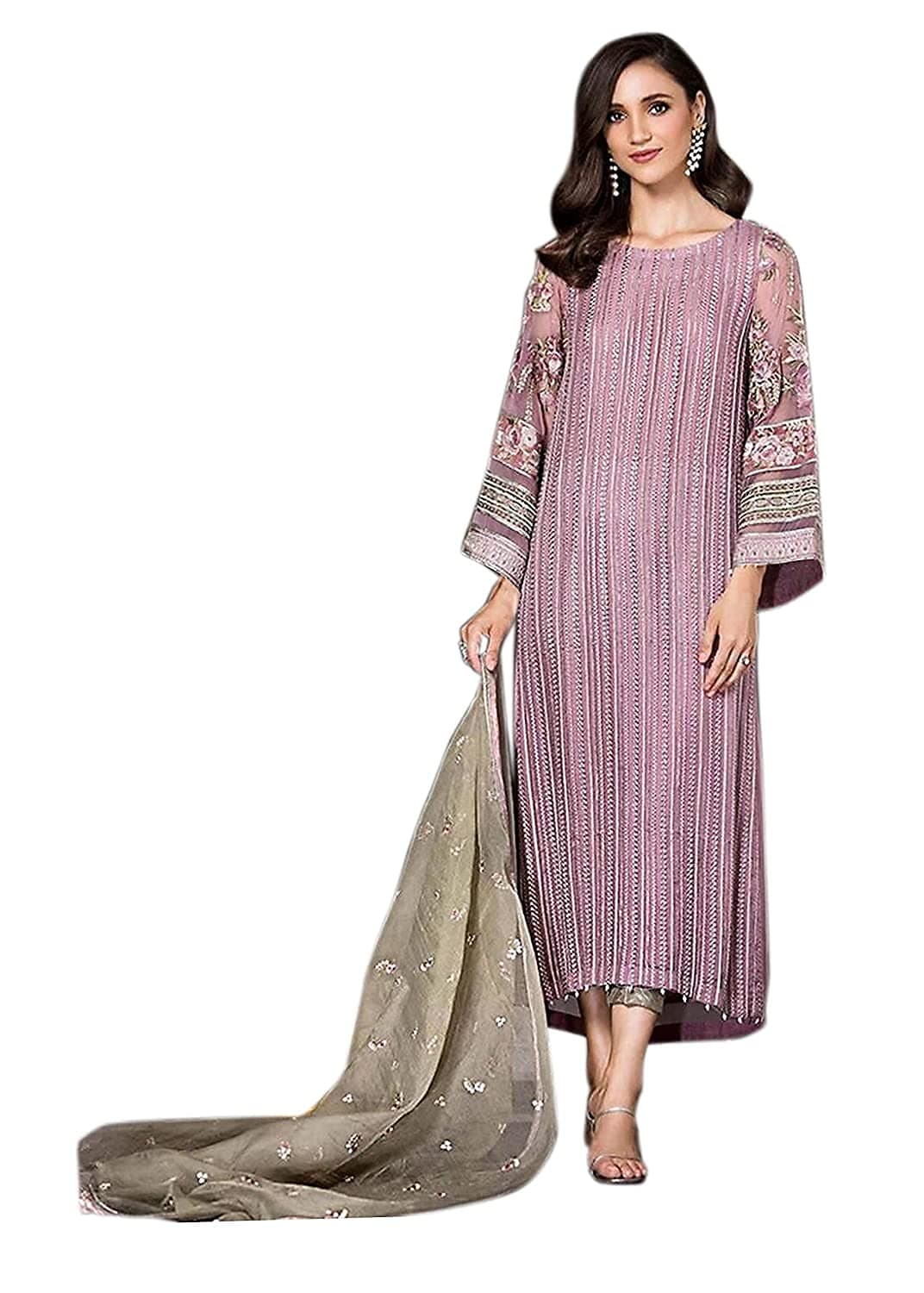 UdayArtnet with soft silk semi stitched embroidery and sequence work multi color designer salwar suit for women and girl's