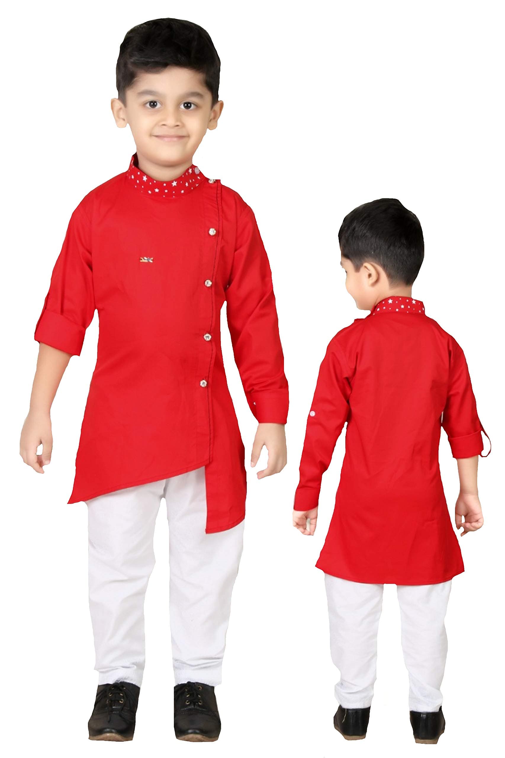 Kashvi Boy's Cotton Kurta Pyjama Set