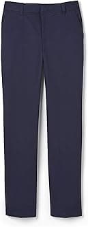 French Toast Boys' Relaxed Fit Twill Pant with Adjustable Waist in Standard Slim and Husky