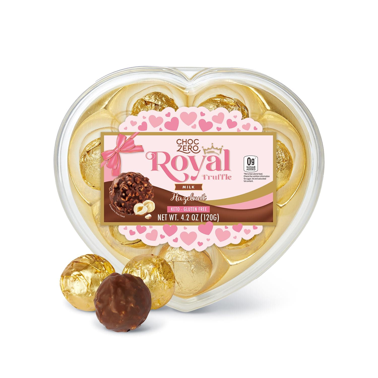 ChocZero - Valentine's Day Milk Chocolate Royal Truffles - 4.2oz