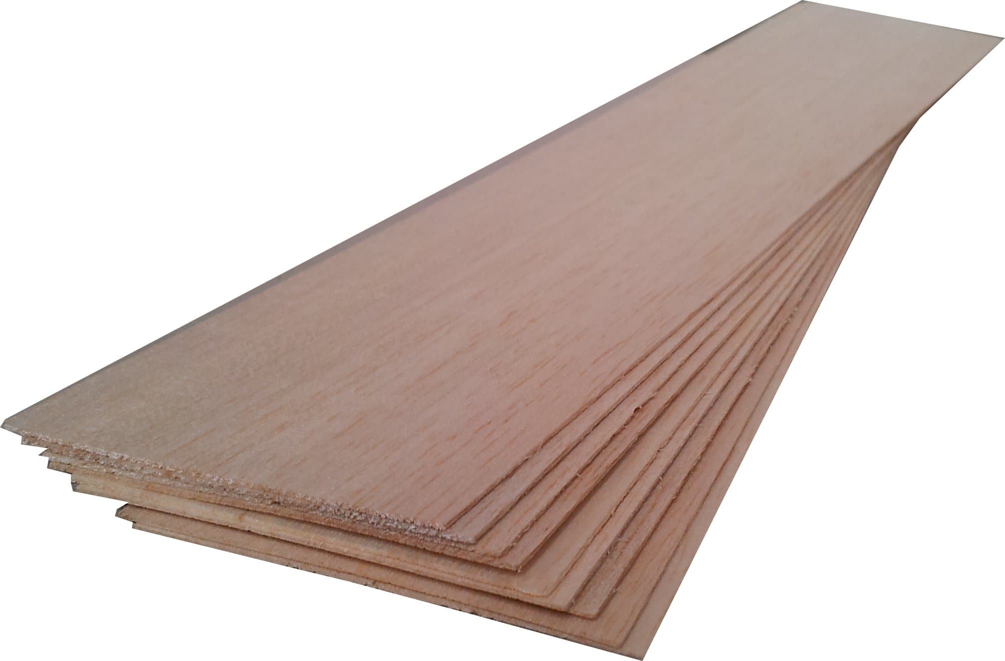 CallistoBALSA WOOD 10 sheets 18" x 4" x 1/32" (460mm x 100mm x 0.8mm)