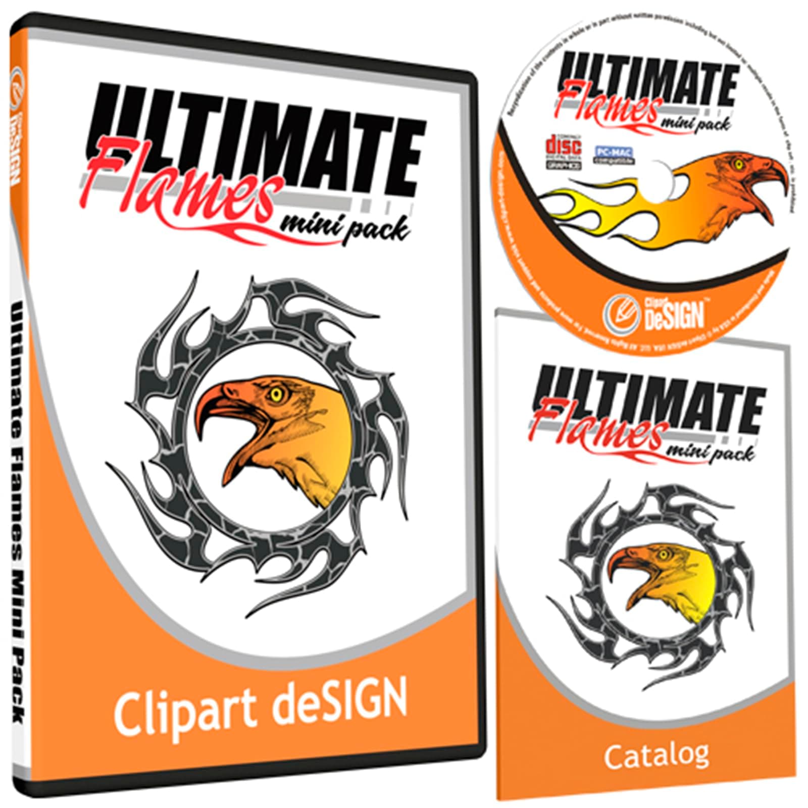 Flames Clipart-Vinyl Cutter Plotter Images-Vector Clip Art Graphics CD-ROM