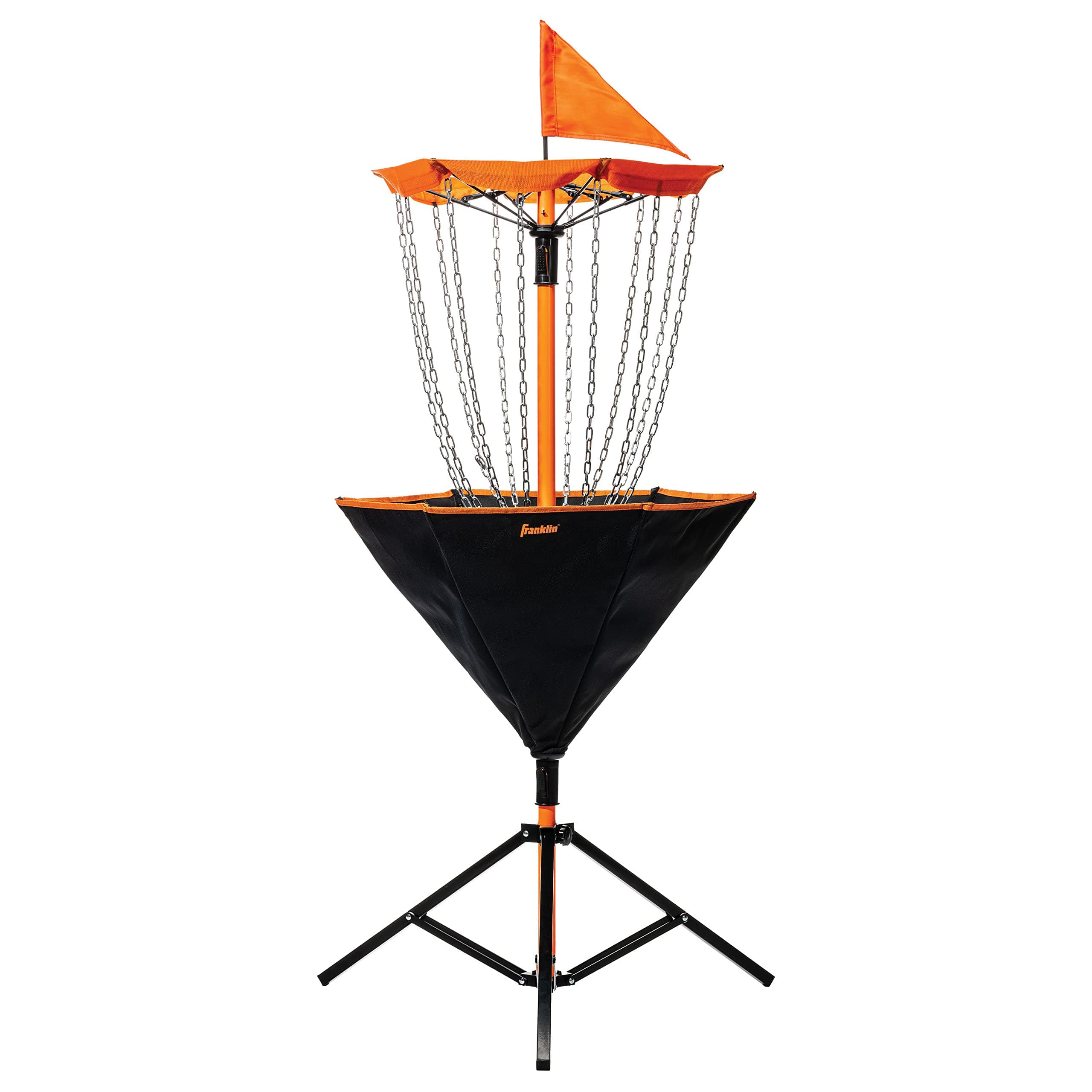 Franklin Sports Disc Golf Baskets - Portable Disc Golf Target with Chains Included - Disc Golf Basket Stand Equipment for Hole + Course Creation