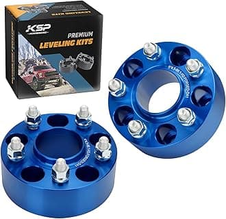 KSP 5x114.3 Wheels Spacers Fit for G35 G37 350Z 370Z 240Sx 300Zx Altima, 2"(50.8mm) Thickness 5x4.5 Hub Centric 66.1mm Thread Pitch 12x1.25 Studs for 5 Lug Wheels Blue