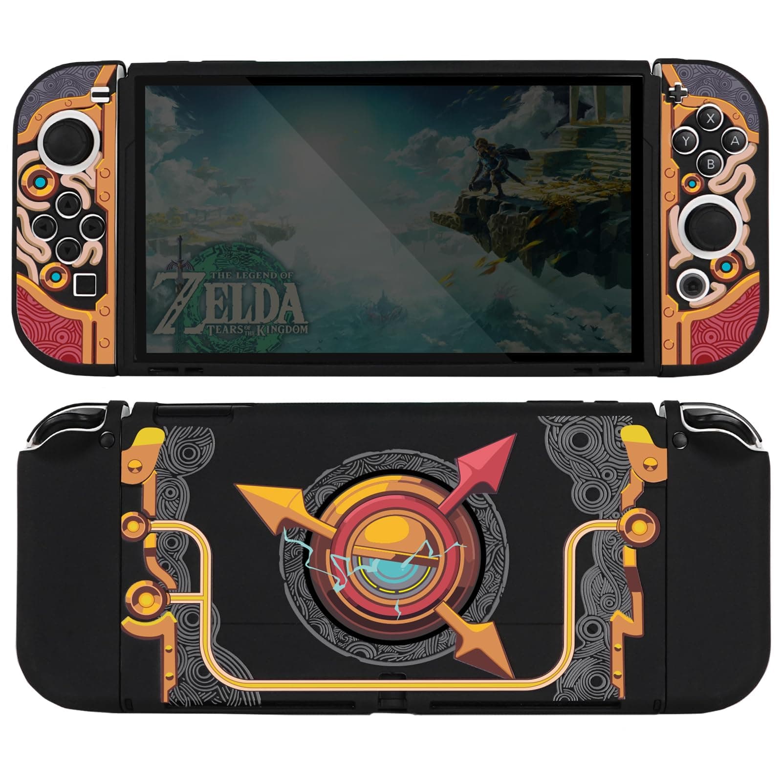 TIKOdirect Protective Case for Switch OLED, Soft Skin with Pretty Cool Pattern Compatible with Switch OLED, for Game Accessories Slim Cover for Console, Black