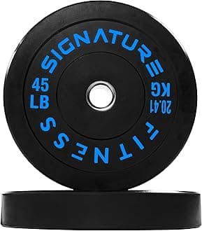 Fitvids Olympic Bumper Plates Set – 2" Weight Plates for Strength Training & Weightlifting – 45 lbs – Colored