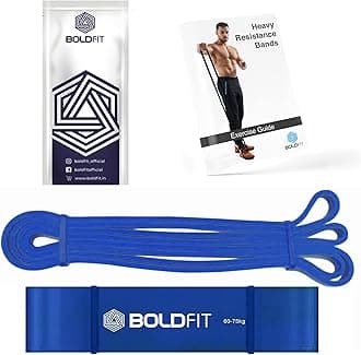 Boldfit Heavy Resistance Band for Workout Set Exercise & Stretching Pull Up Bands for Home Exercise for Gym Men & Women Resistance Bands Loop Bands Toning Bands Resistance Band for Men,Blue (60-75 Kg)