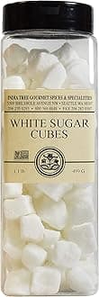 India Tree Rough Cut Mauritius White Sugar Cubes, 1.1 Pound Jar, Unrefined Sugar Cube, Kosher, Non GMO