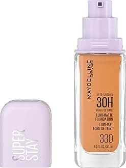 Super Stay Lumi-Matte Foundation, Lightweight and Buildable Full Coverage Foundation Makeup For Up To 30HR Wear, 330, 1 Count