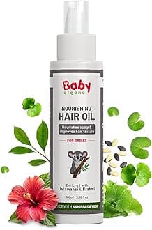 Ayurvedic Nourishing Hair Oil for Babies & Kids (0-3 Years) – Best Hair Growth Oil – Soothes Cradle Cap – 100% Natural – Promotes Healthy Hair & Scalp – 100ml