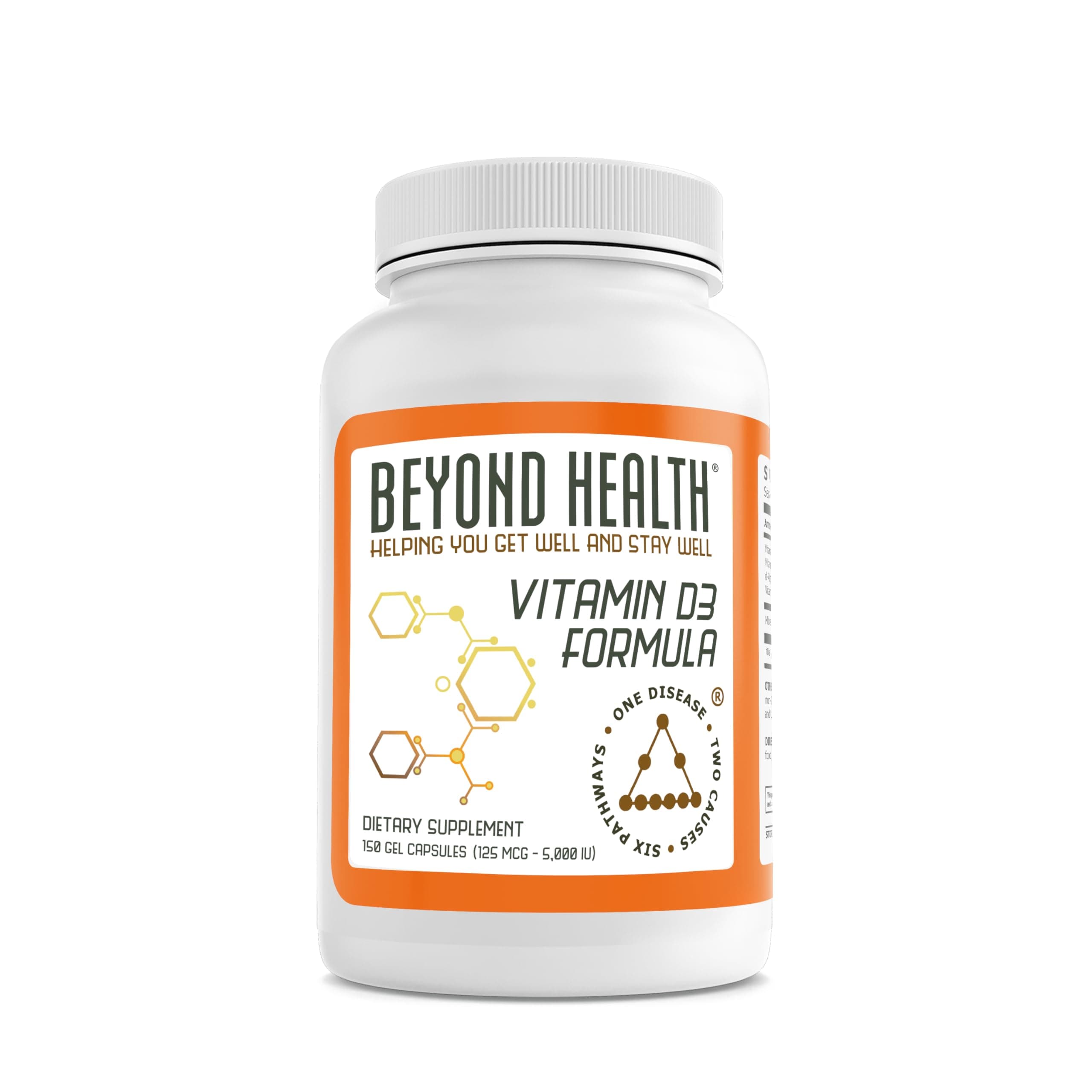 Beyond Health Vitamin D3 Supplement 5000 IU K2 Softgels for Bone Teeth & Immune Support GMO Free VIT d3+k2 with 100mcg 150 Count