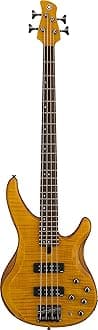 Yamaha TRBX604 4-String Flamed Maple Bass Guitar, Matte Amber