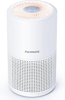 FULMINARE Air Purifiers for Bedroom, H13 Small Air Purifiers for Home Pets with HEPA Air Filter, Ultra Quiet Air Cleaner for Bedroom, True Air Cleaner Filter Remove 99.97% Dust, Pet, Smoke, Pollen