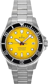 RATIO FreeDiver Sapphire Crystal Diver Watch Japanese Automatic Dive Watch 200m Water Resistant Diving Watch for Men