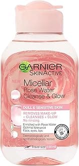 Micellar Rose Cleansing Water, Glow Boosting Face and Eye Make-Up Remover & Cleanser for Dull and Sensitive Skin 100 ml