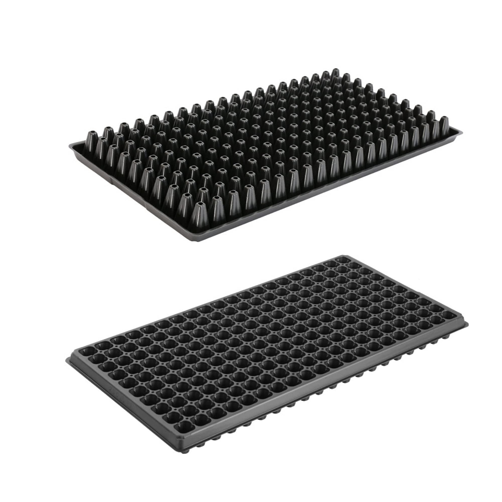 200 Cell Plug Tray, 10pcs-Pack Thick Durable Seed Starter Flats Vegetable Fruit Seeds Seedling Plastic Plug Farmer Nursery Trays Propagation