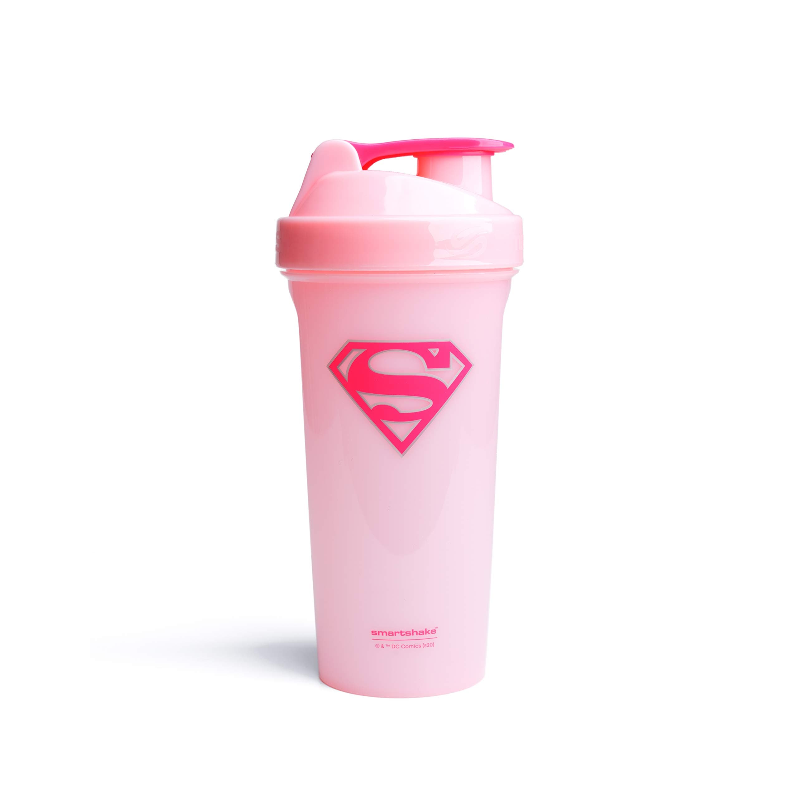 Lite Justice League Protein Shaker Bottle 800ml – DC Comics Water Bottle, Leakproof BPA Free Gym Shaker And Protein Powder - Supergirl