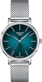 Unisex Tissot Everytime 34mm 316L Stainless Steel case Quartz Watches, Grey, Stainless Steel, 16 (T1432101109100)