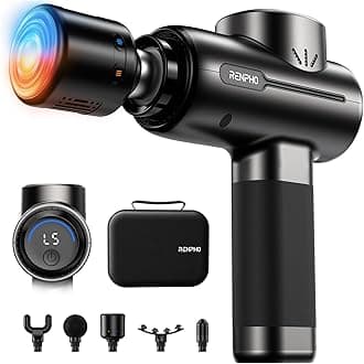 RENPHO Massage Gun Heat & Cold Function, ACTIVE Massage Gun with Bluetooth, Muscle Massager with Portable Case, Relaxing Full Body Muscle Massage