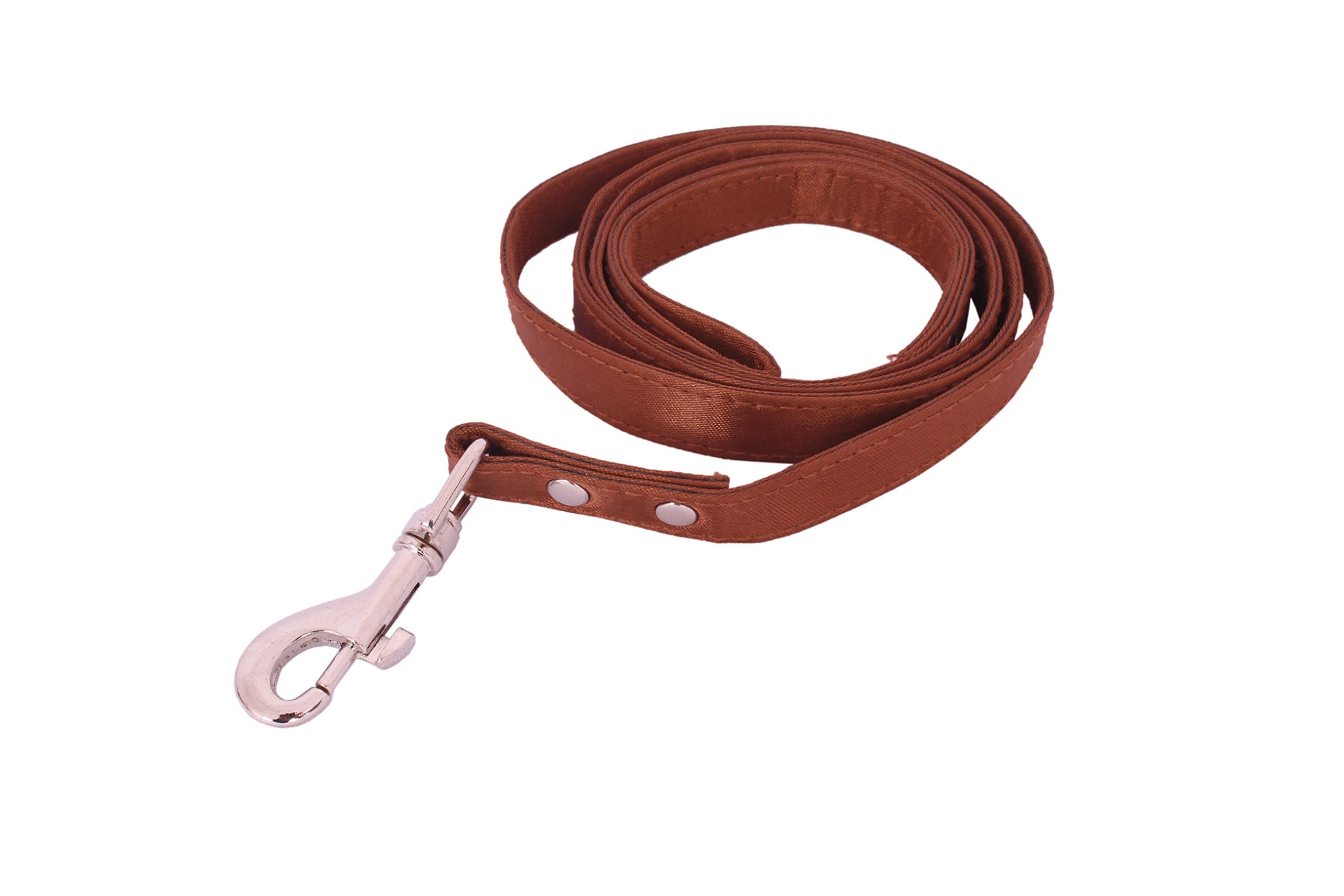 SRI Nylon Leash with Clip for Collar Harness 1.5CM -Small (Brown)