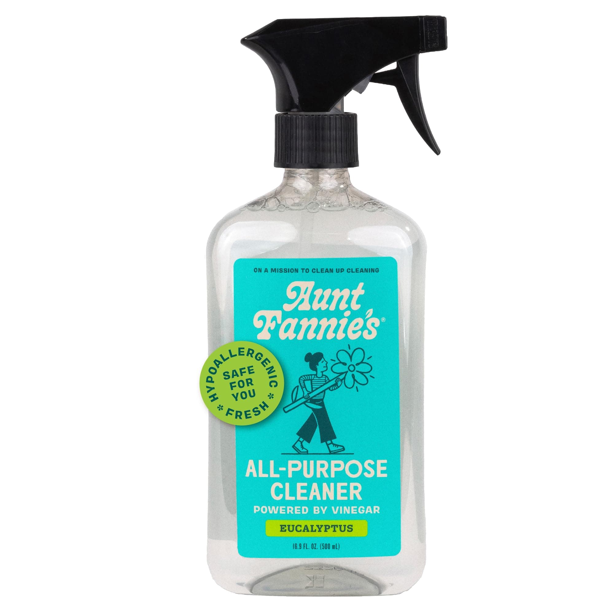 - Aunt Fannie's All Purpose Household Cleaner, Multi-surface Spray, Powered by Vinegar for Kitchen, Bath, Windows and Countertops, Eucalyptus Scent (Pack of 1)