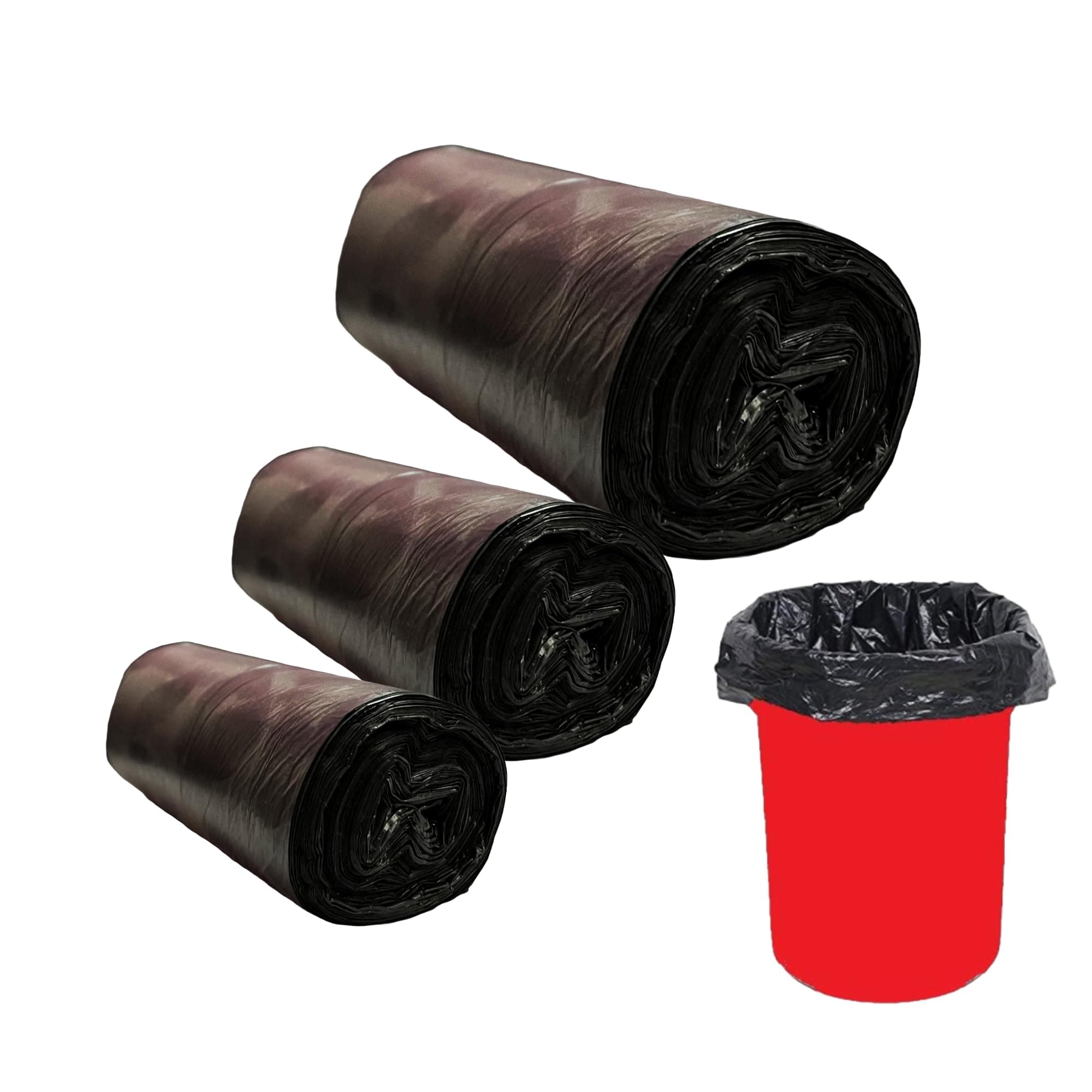 NextStep eco-friendly garbage bags medium size19x22in (48cmX56cm) 1Roll/30 bags black colour Dustbin Bags Drum Liners Waste Disposal Bags