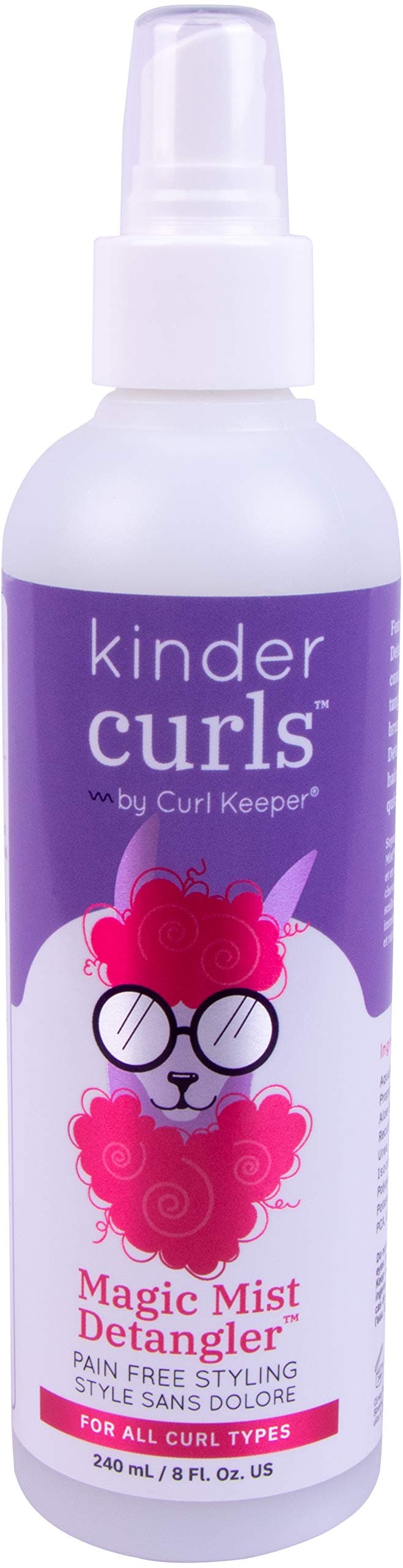 CURL KEEPER - Magic Mist Detangler Instantly Loosens Hair Knots While Eliminating Flyaway Hair, Specifically Formulated For Kids (8oz / 240ml)