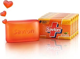 MCSYPOAL Savlon Moisturizing Glycerin Soap Bar With Germ Protection, Pack Of 5-125G Each