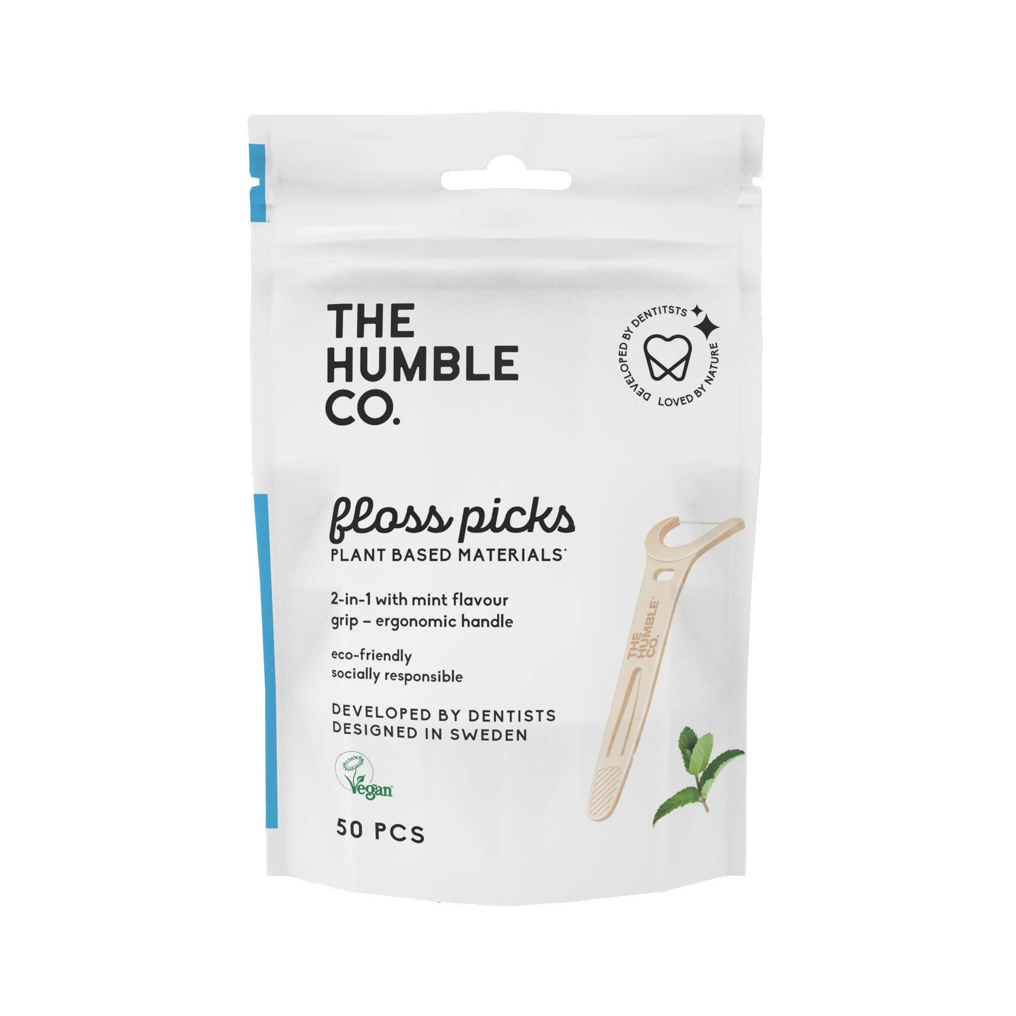 The Humble Co. Floss Picks Corn Starch Pack of 50